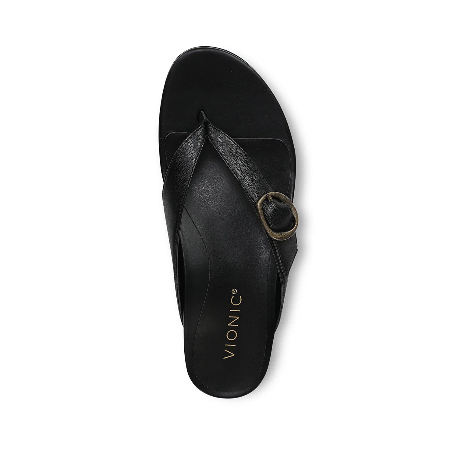 Vionic Women's Grove Toe Post Sandal in Black