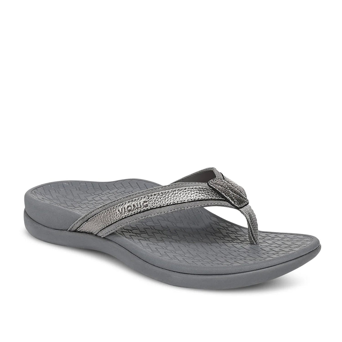 Vionic Women's Tide 2.0 Toe Post Sandal in Pewter