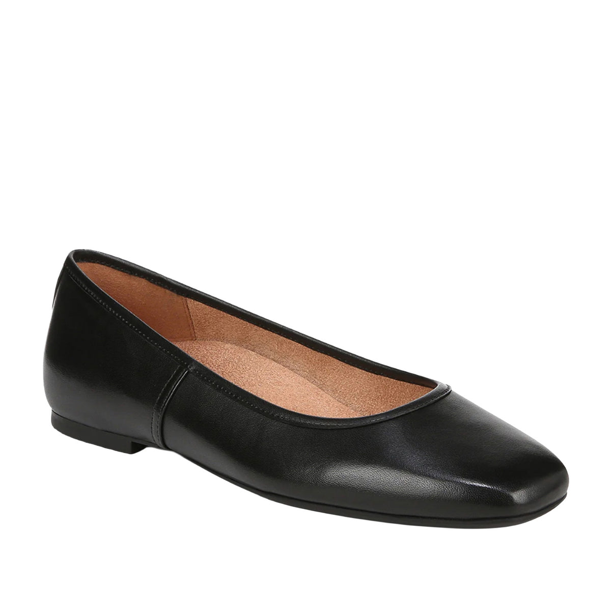 Vionic Women's Orinda Square Toe Ballet Flat in Black