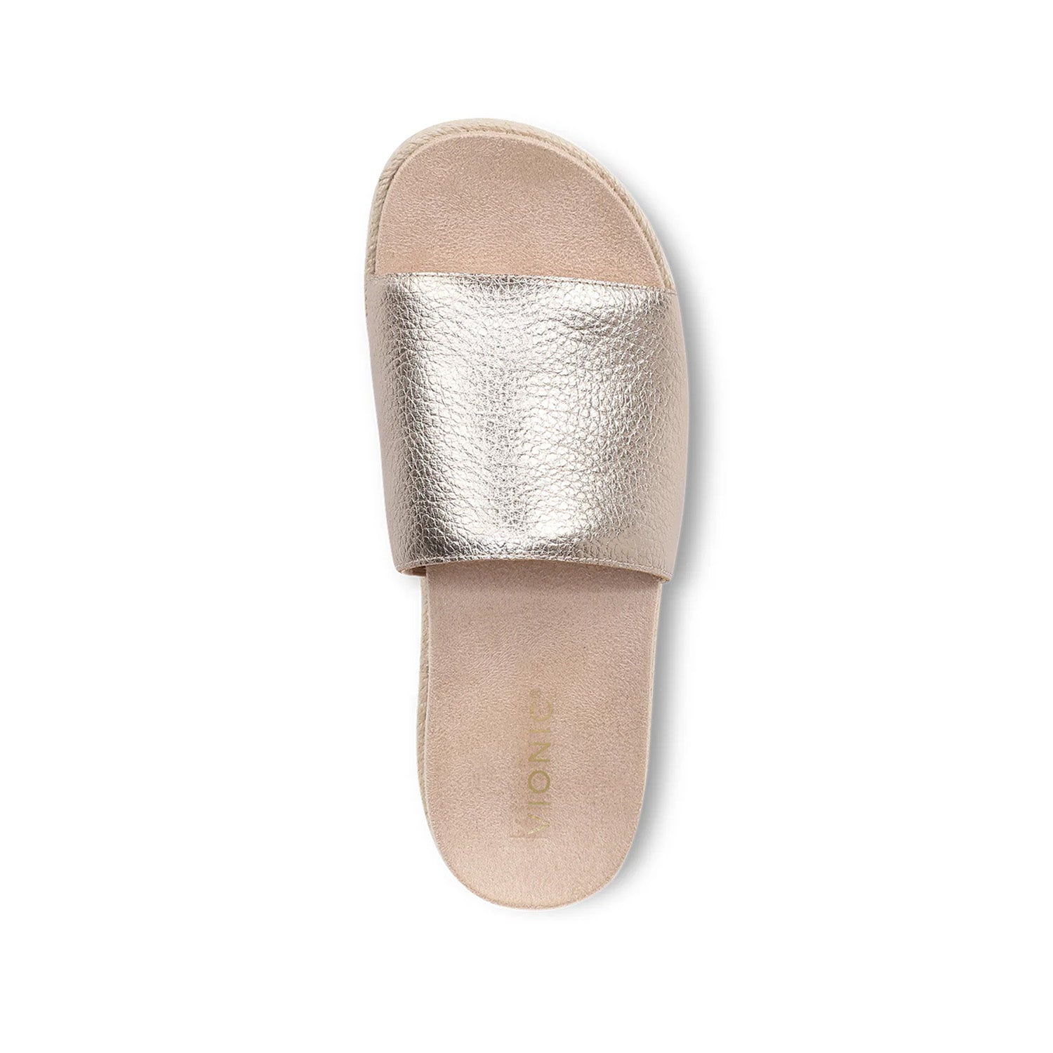 Vionic Women's Yasmina Platform Slide Sandal in Bronze