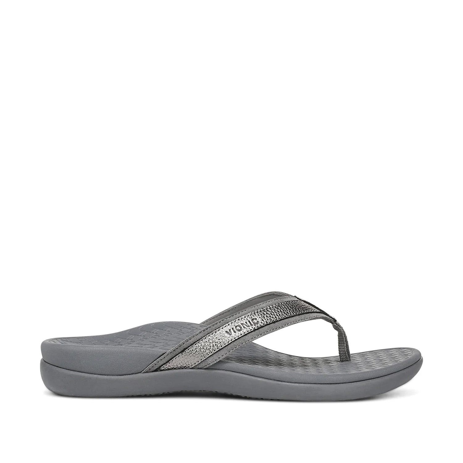 Vionic Women's Tide 2.0 Toe Post Sandal in Pewter