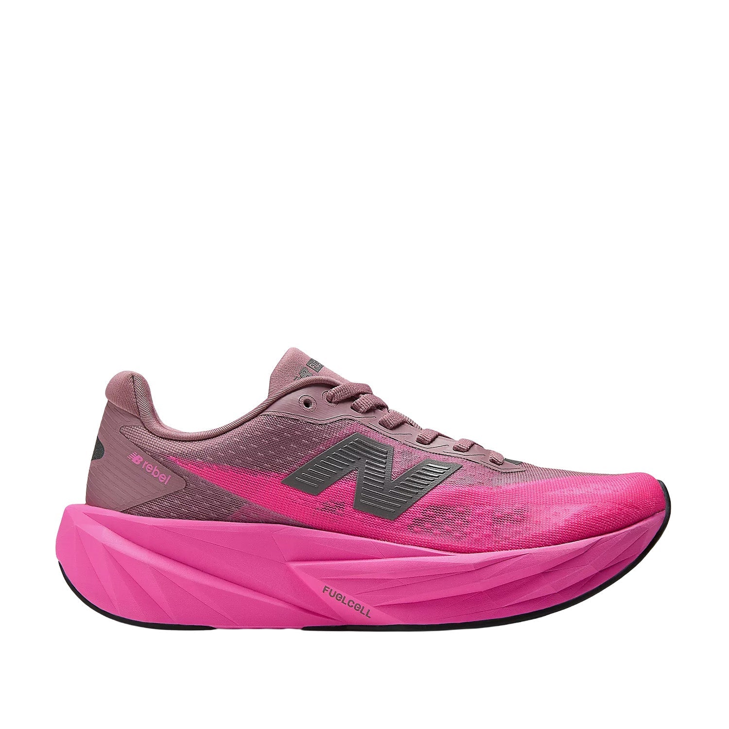 New Balance Women's FuelCell Rebel v5 in Pink Heat/Rosewood
