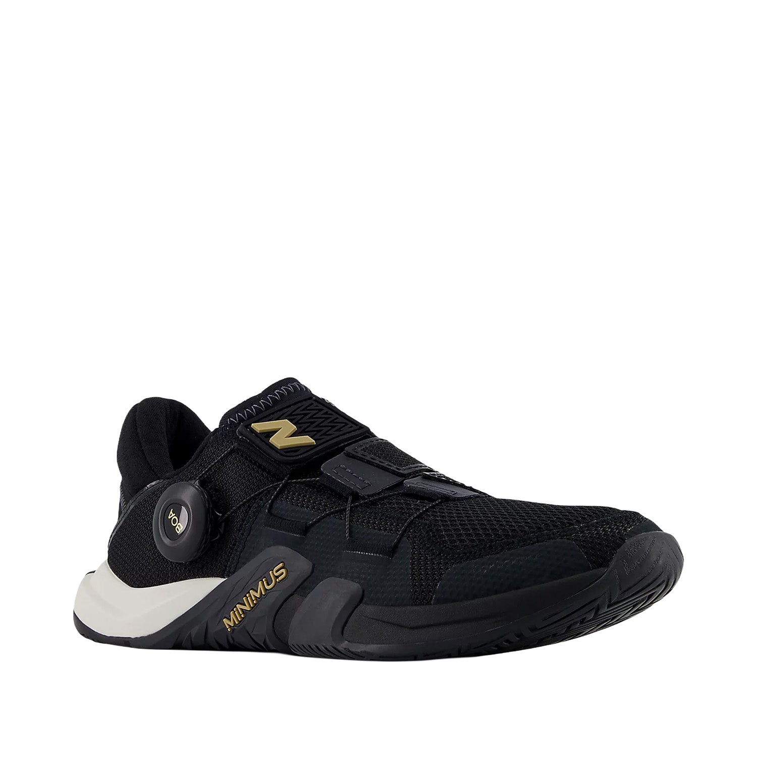 New Balance Women's Minimus TR BOA® v2 in Black/Phantom/Gold Metallic/Sea Salt