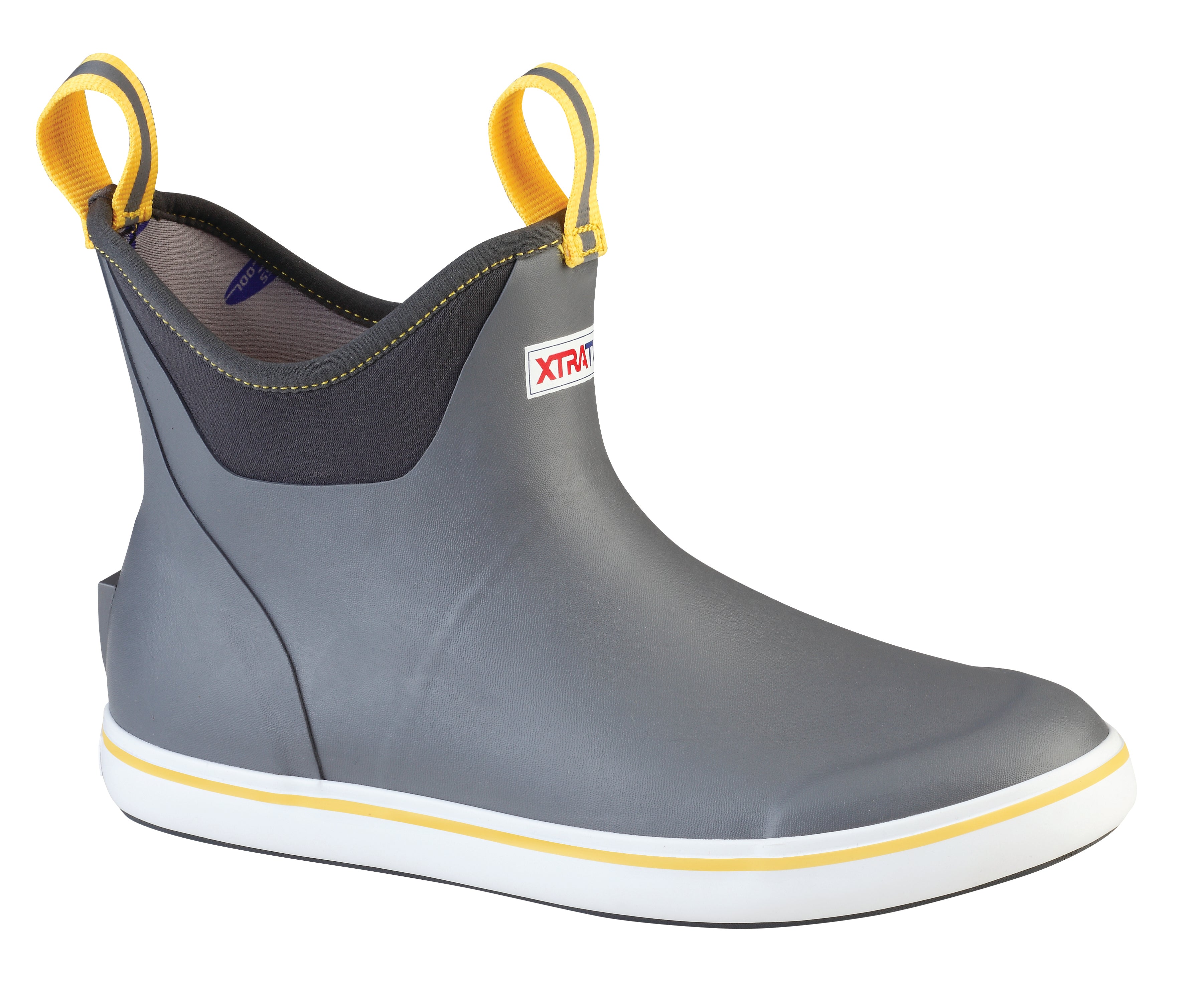 Xtratuf Men's  6" Ankle Deck Boot Ankle Deck Boot Men In Grey/Yellow M