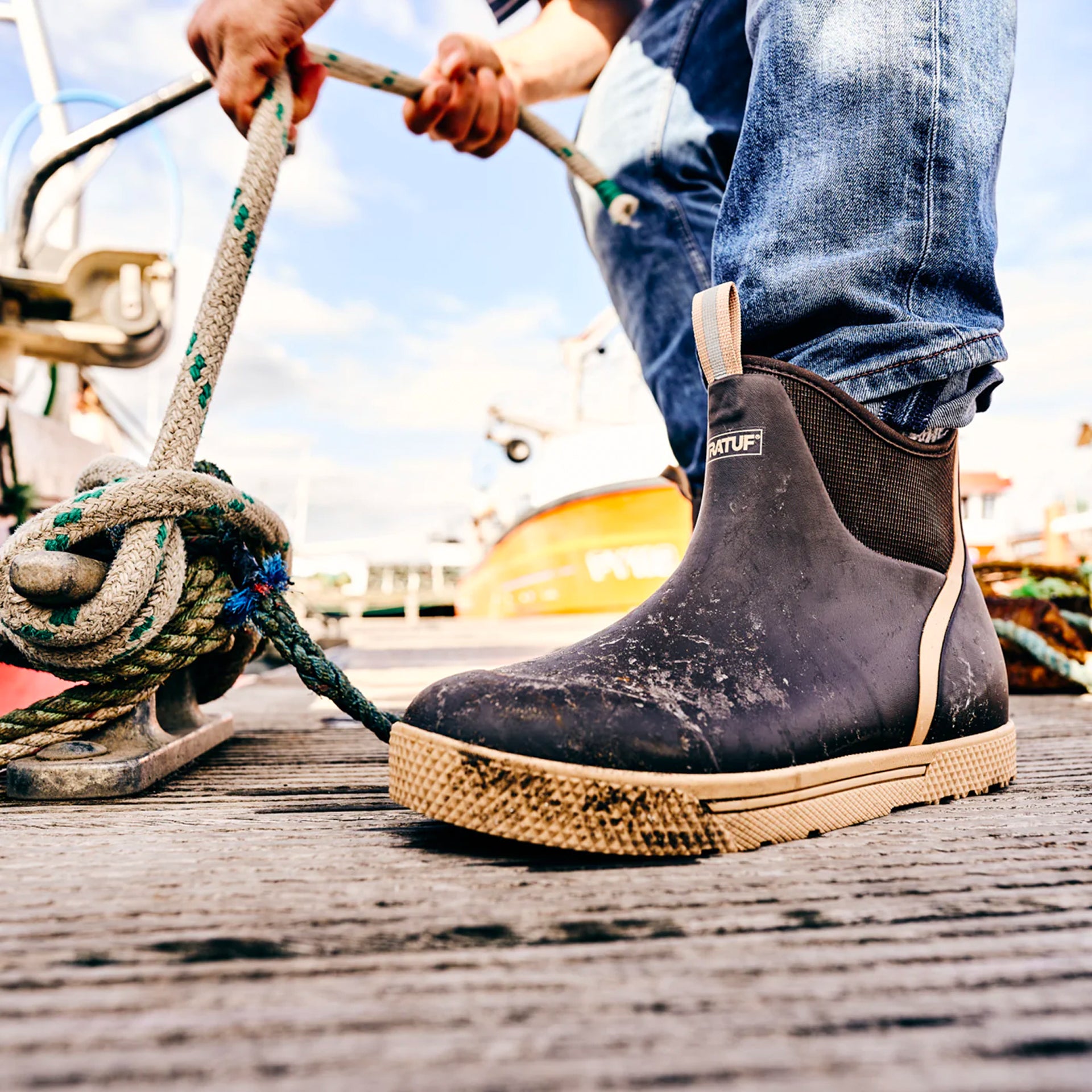 Xtratuf Men's  Wheelhouse 6" Ankle Deck Boot Wheelhouse M Men In Brown