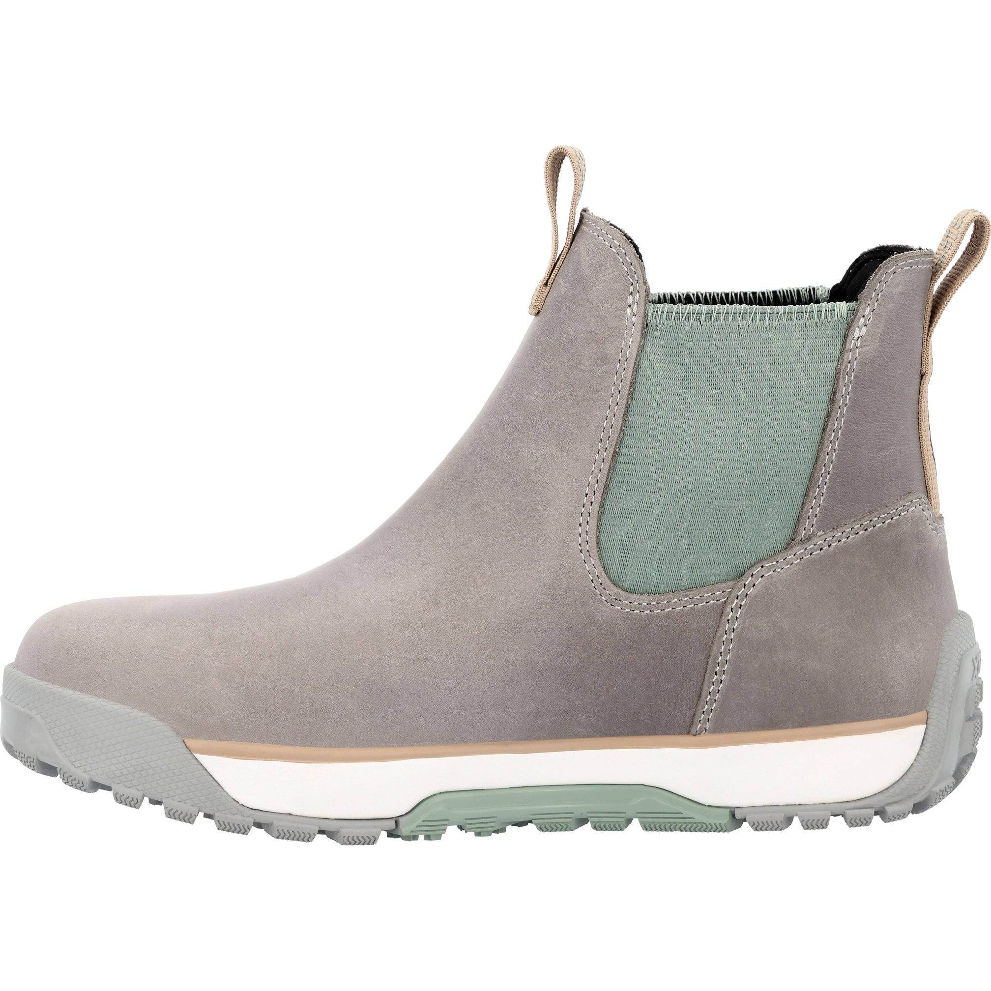Xtratuf Women's  Adb Leather M Ankle Deck Boot Leather Women In Grey/Iceberg