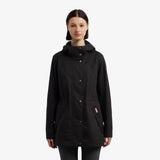 Hunter  Women's Adela Cotton Canvas Rain Jacket Black Reg