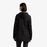 Hunter  Women's Adela Cotton Canvas Rain Jacket Black Reg