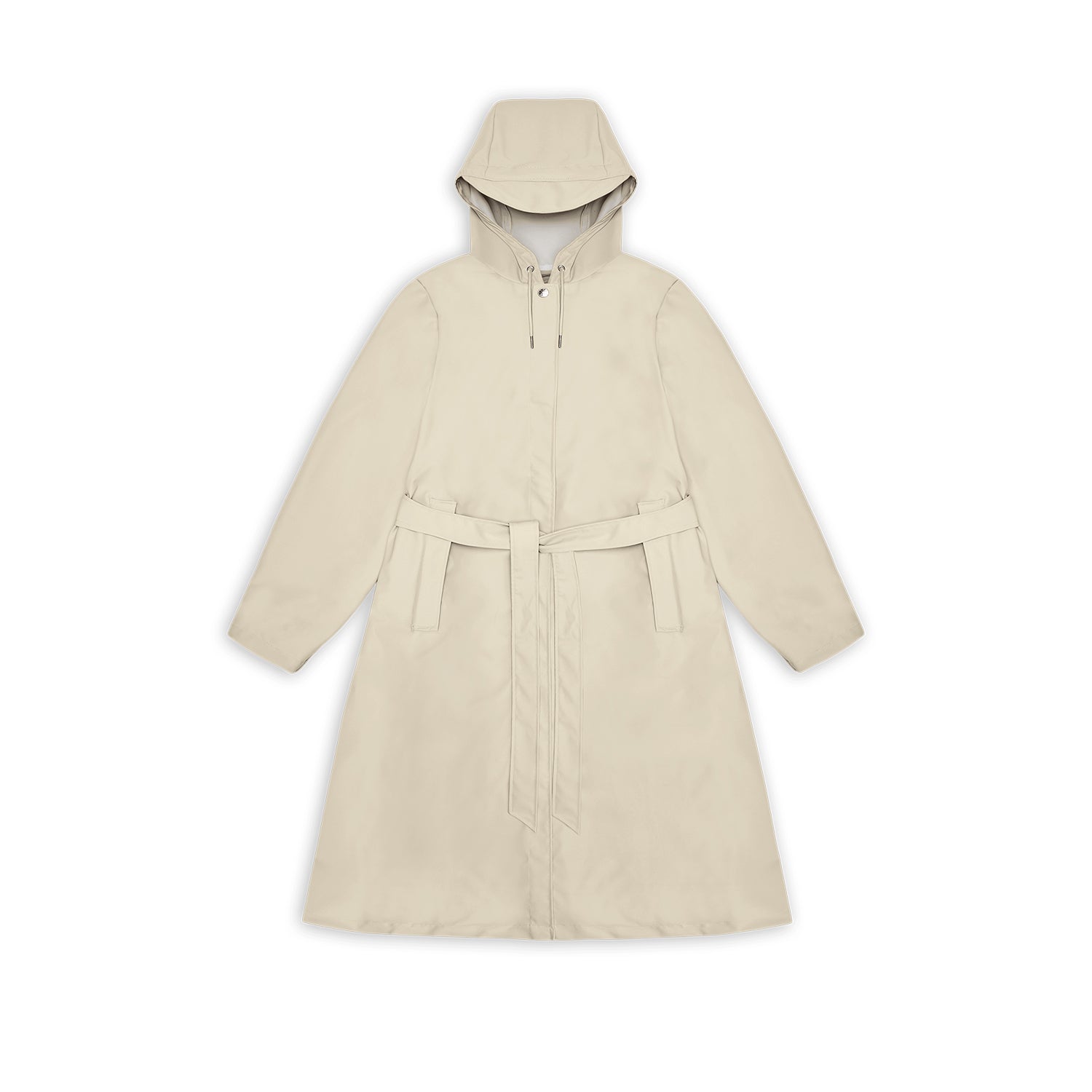 Veste longue trapèze pour femme Rains W3 couleur dune