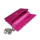 Badgley Mischka Women's Harper Satin Envelope Clutch in Hot Pink