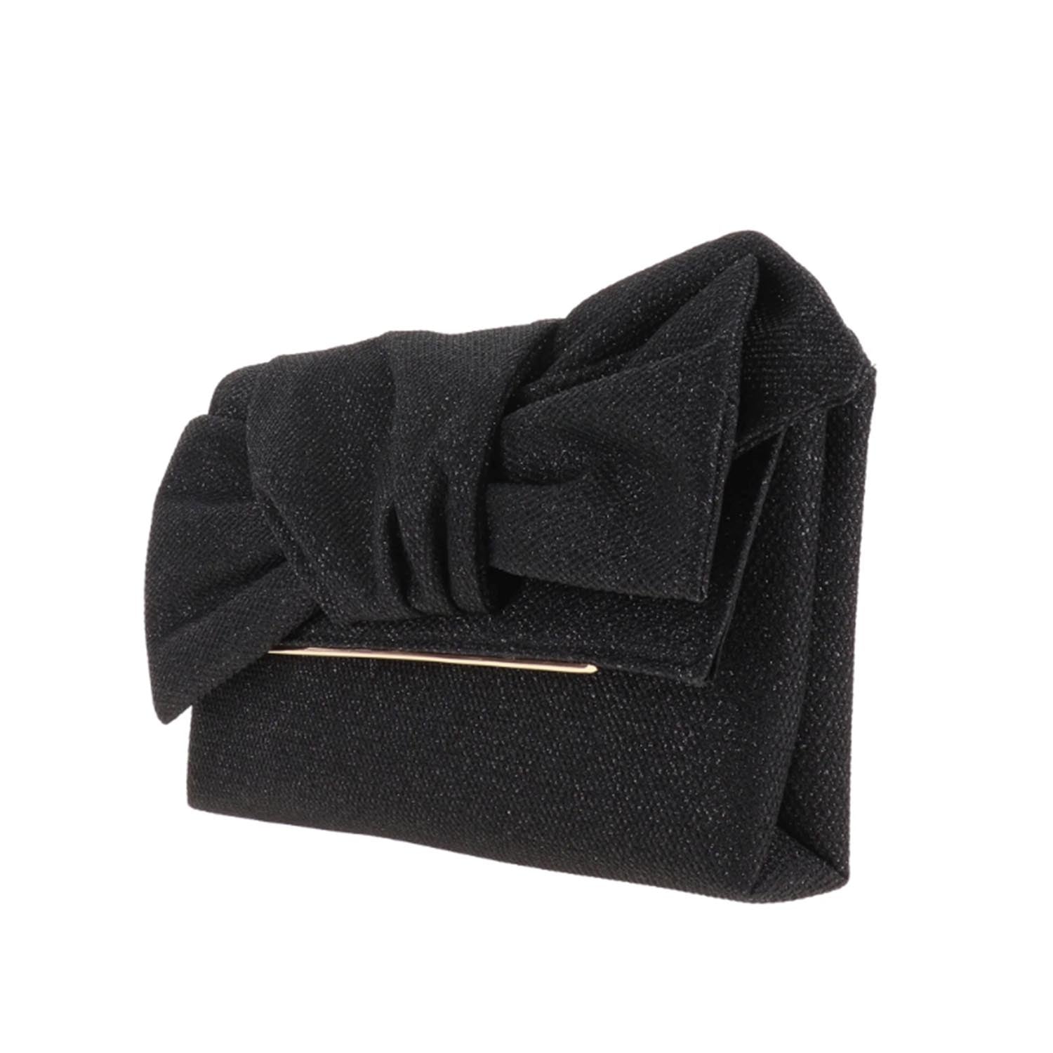 Badgley Mischka Women's Isabella Knotted Envelope Clutch in Black