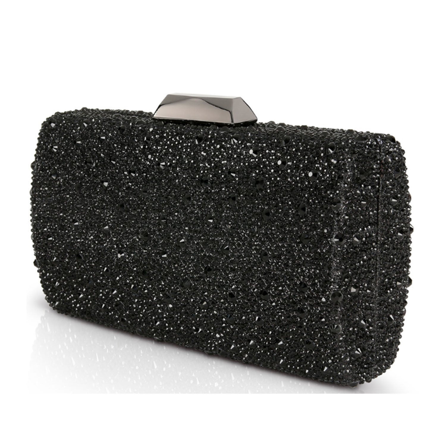 Jewel Badgley Mischka Women's Mix Crystal Miniaudiere in Black