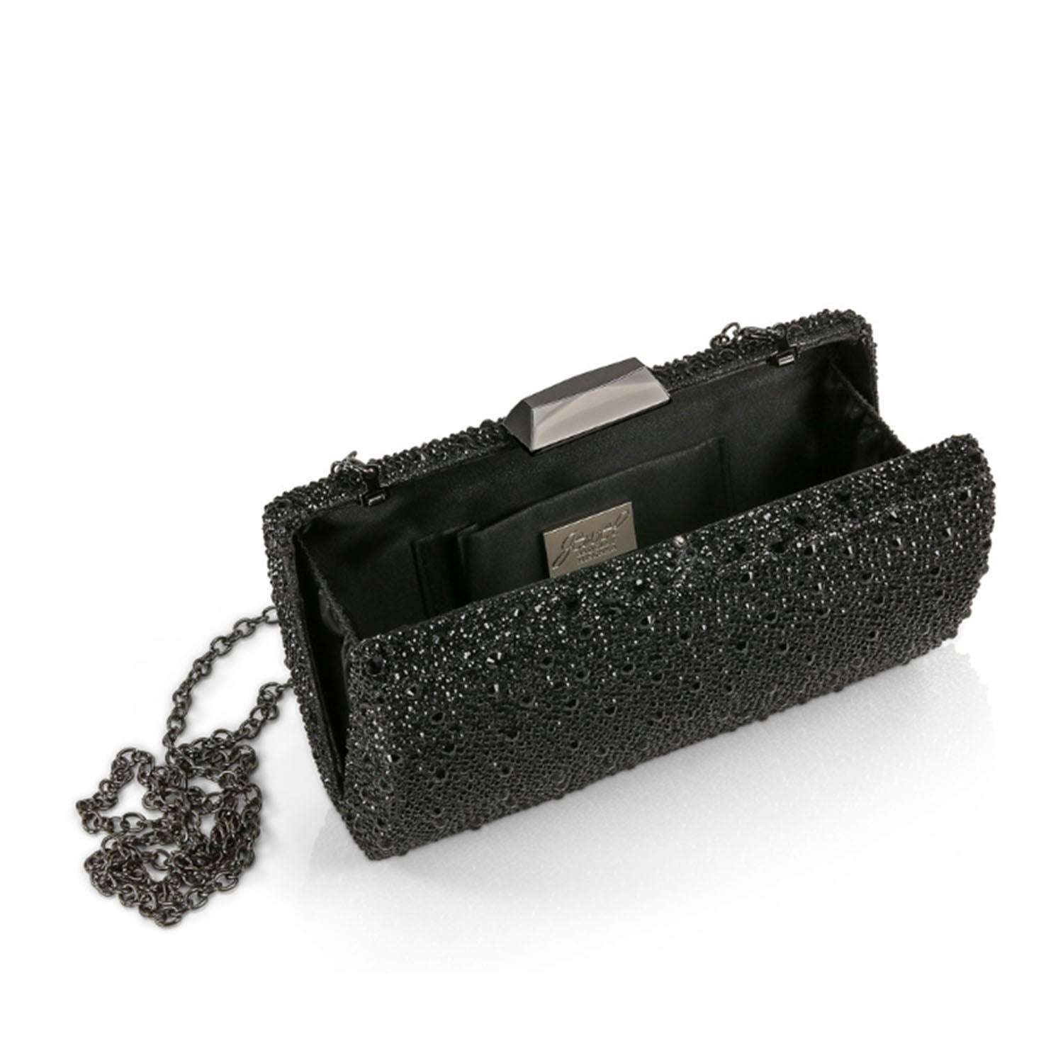Miniaudière Jewel Badgley Mischka pour femme, en cristal mélangé noir