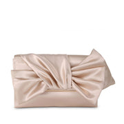 Jewel Badgley Mischka Women's Tie Bow Clutch in Champagne