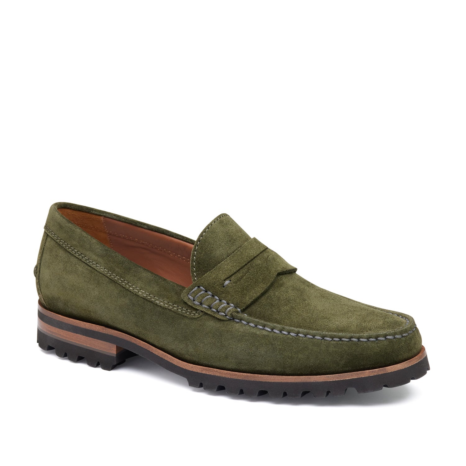 Johnston & Murphy Men's Baldwin Lug Penny Loafer in Green