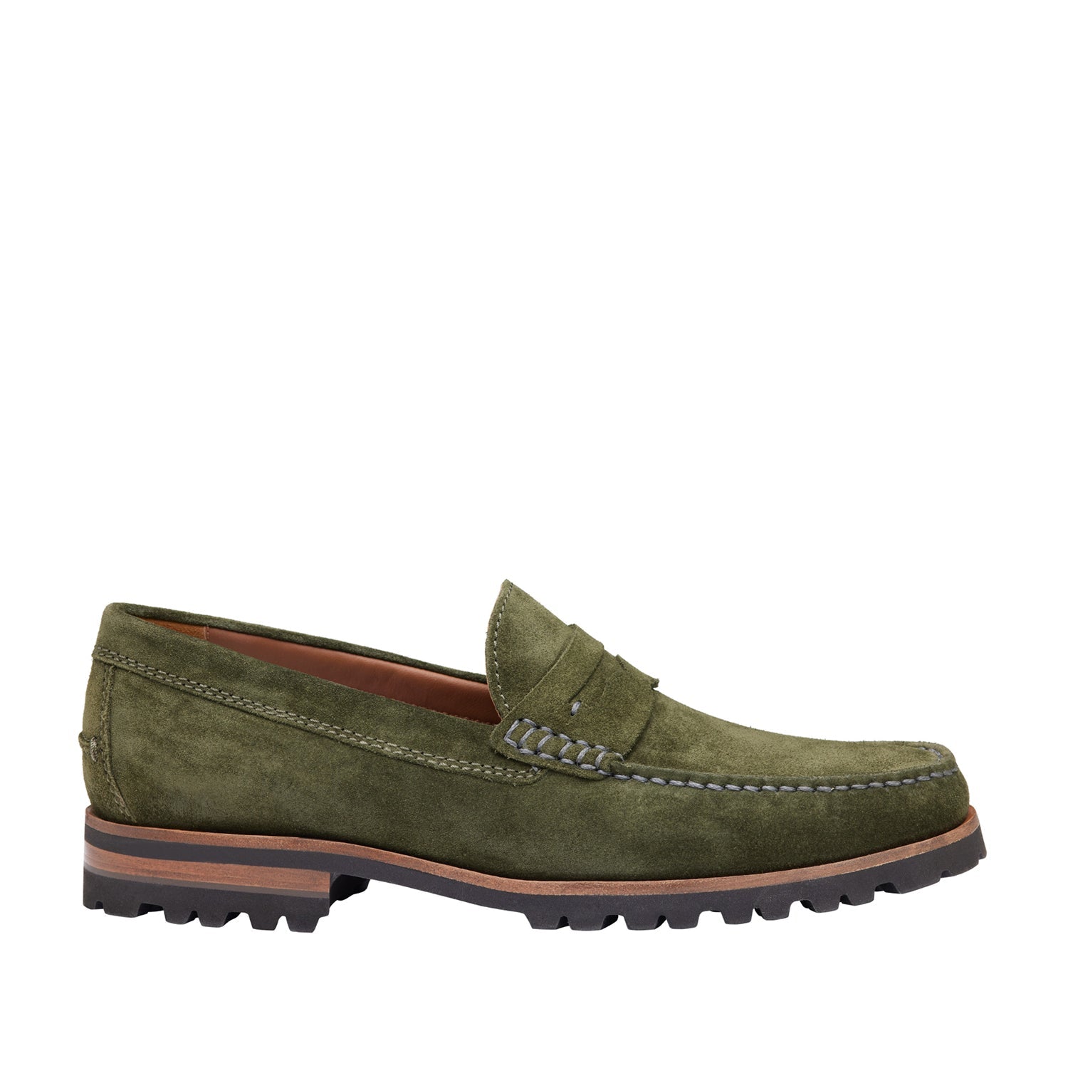 Johnston & Murphy Men's Baldwin Lug Penny Loafer in Green