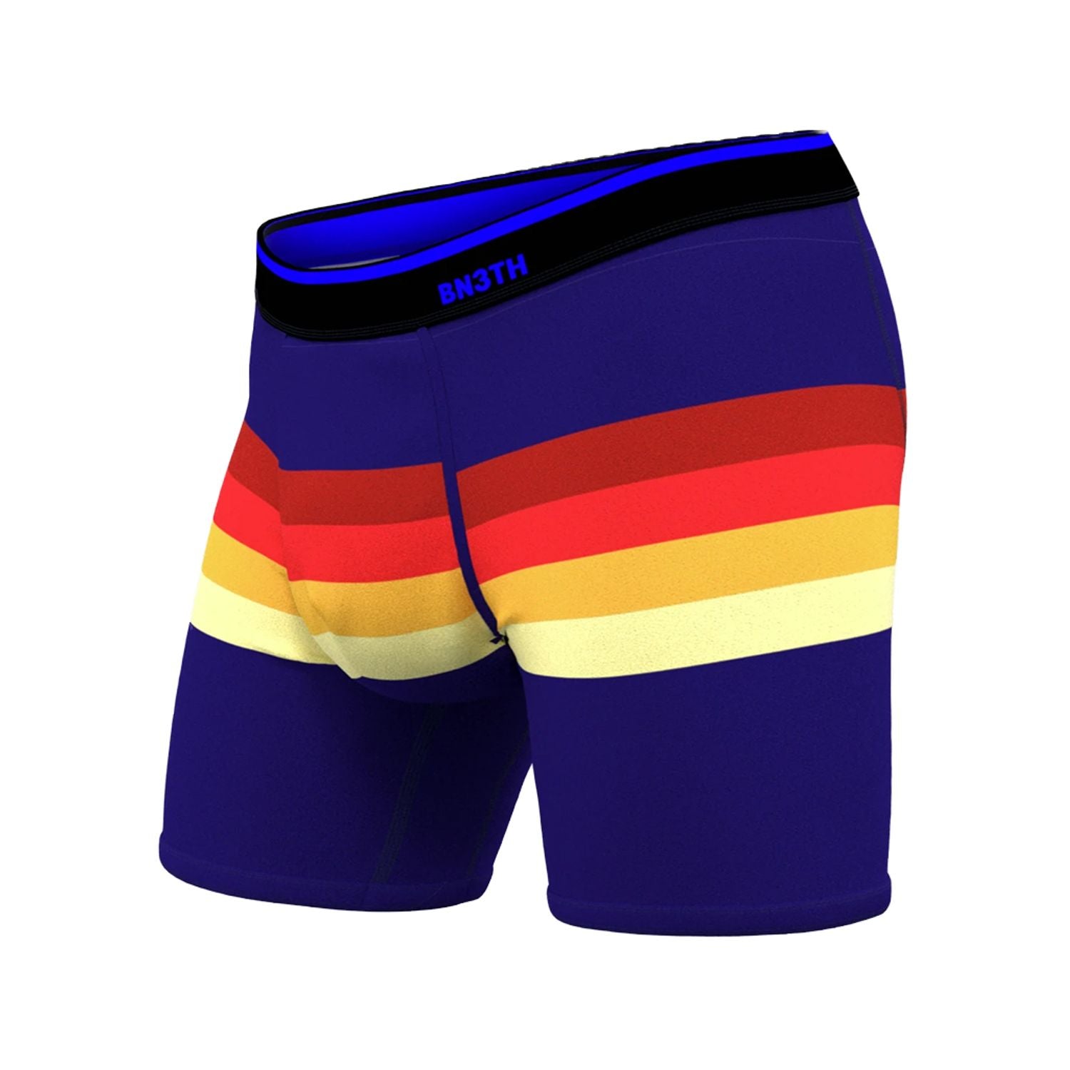 Boxer homme BN3TH, modèle Fly Retrostripe bleu marine