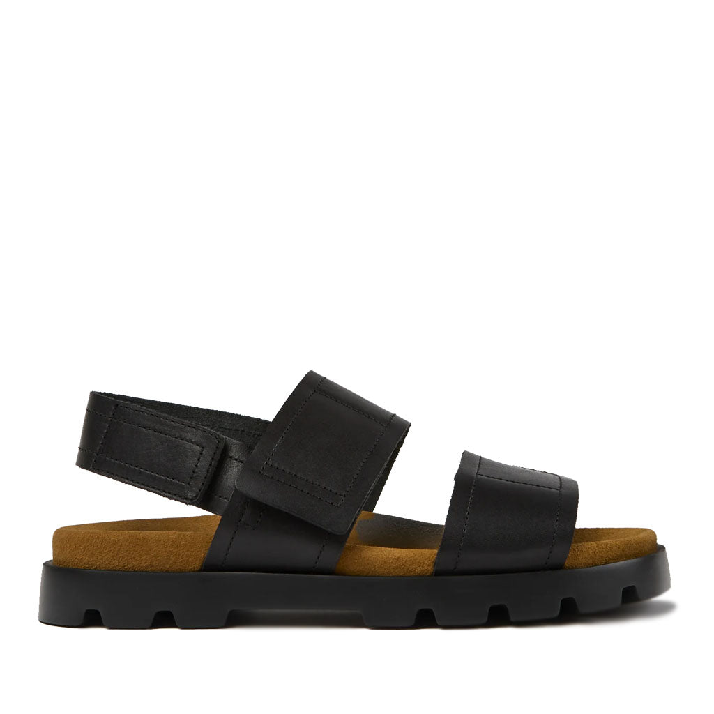 Camper Men's Brutus Sandal in Black Leather