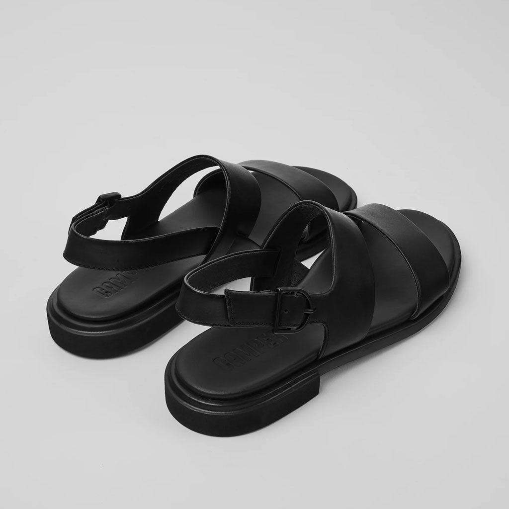 Camper Women's Edy Sandal in Black Leather