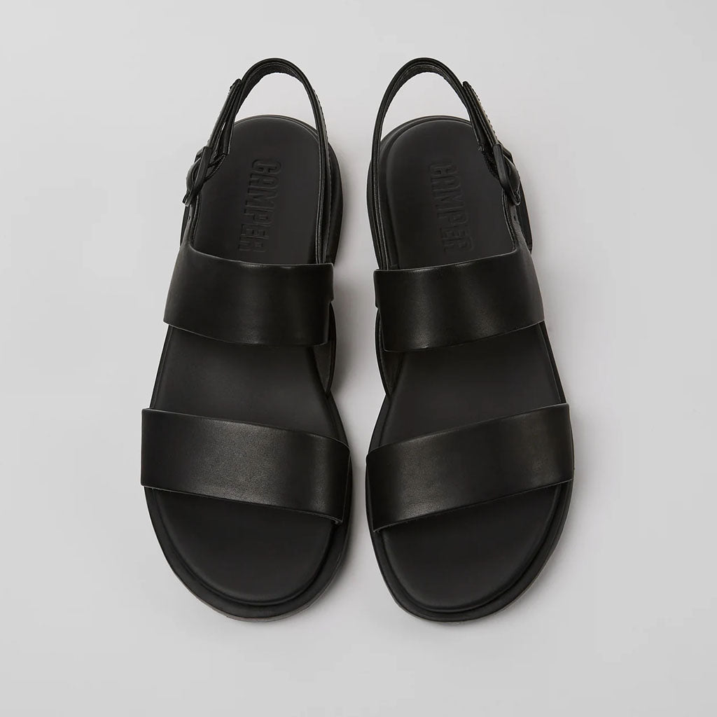 Camper Women's Edy Sandal in Black Leather