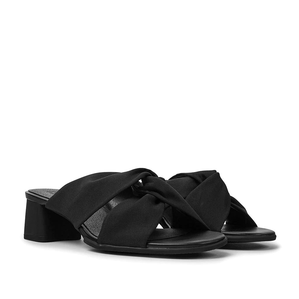 Camper Women's Katie Sandal in Black Recycled Poly