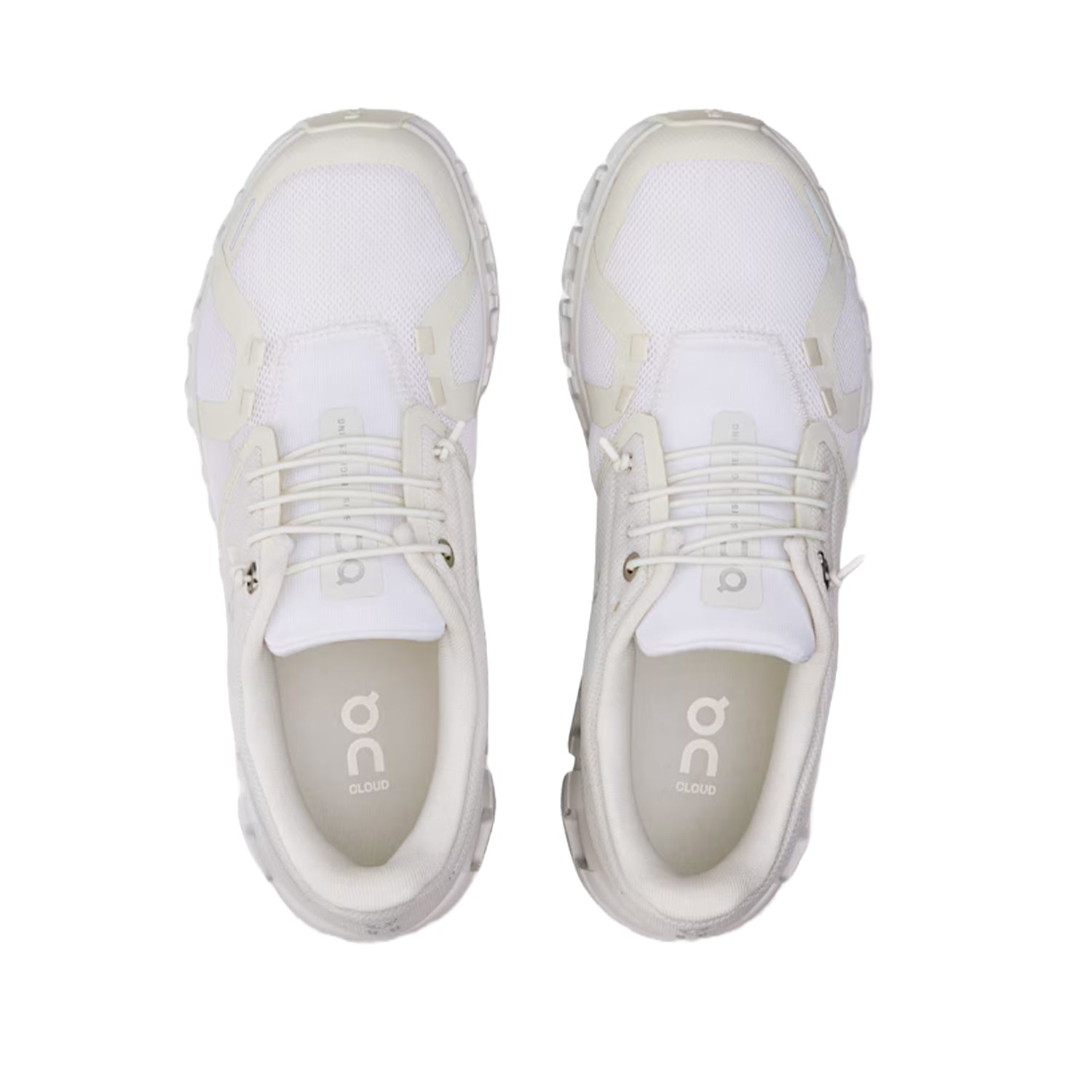 Chaussures de running On Running Cloud 6 pour femmes, coloris blanc/blanc