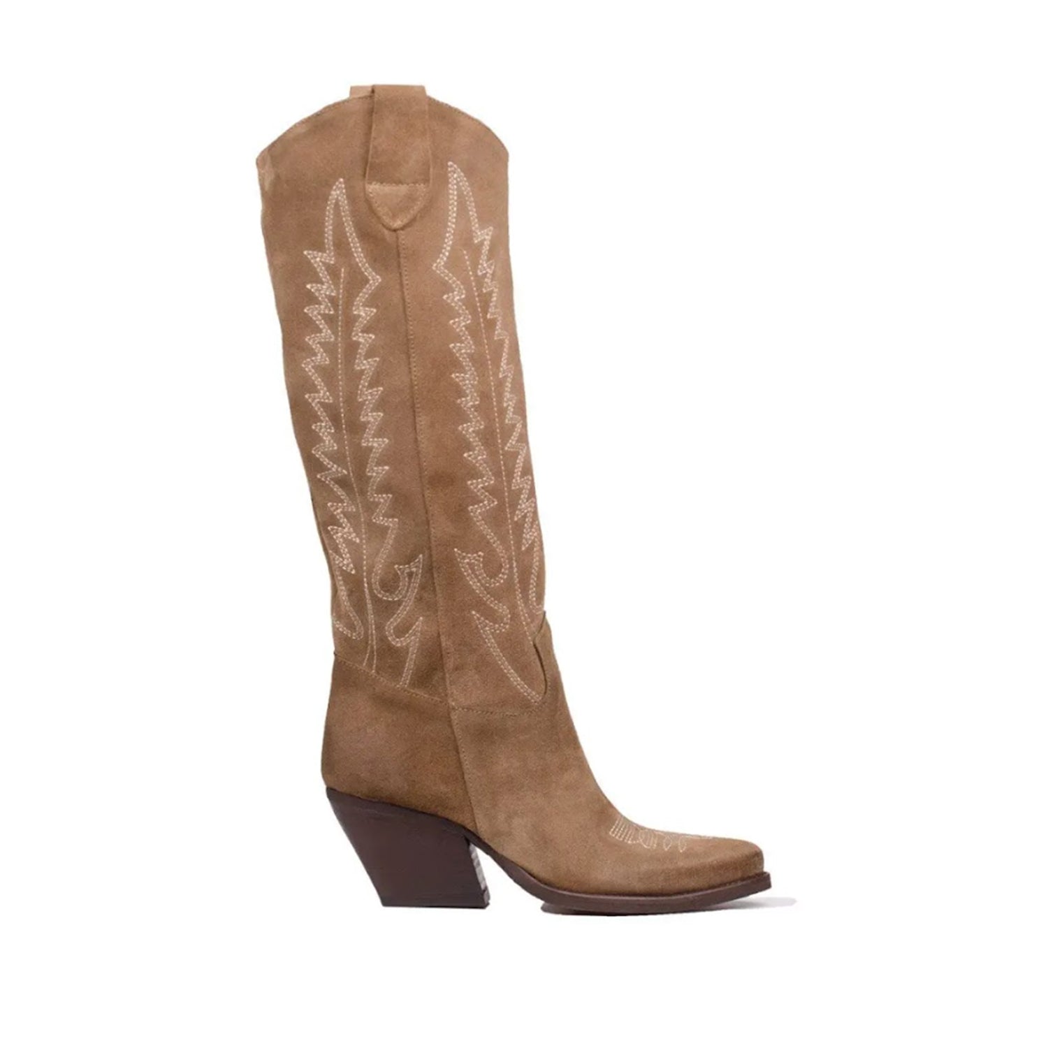 Bottes Dallas Texan pour femmes de Kali Shoes, en daim taupe