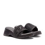 Diesel Women's Sa-Oval D PF Sandals in Black/Denim