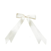 Kennie Rylie Double Layer Bow Hair Clip in White