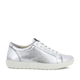 ECCO Women's Soft 7 Sneaker in Pure Silver