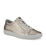 ECCO Women's Soft 7 Lace Up LX in Pure White Gold