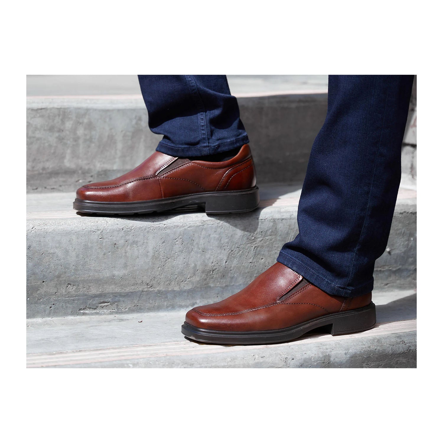 Mocassins ECCO Helsinki 2 pour homme, couleur cognac