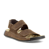 ECCO Men's Cozmo Flat Sandal in Cocoa Brown