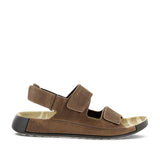 ECCO Men's Cozmo Flat Sandal in Cocoa Brown