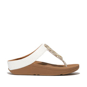 Fitflop Women's Fino Crystal Chain Toe Post Sandal in Urban White