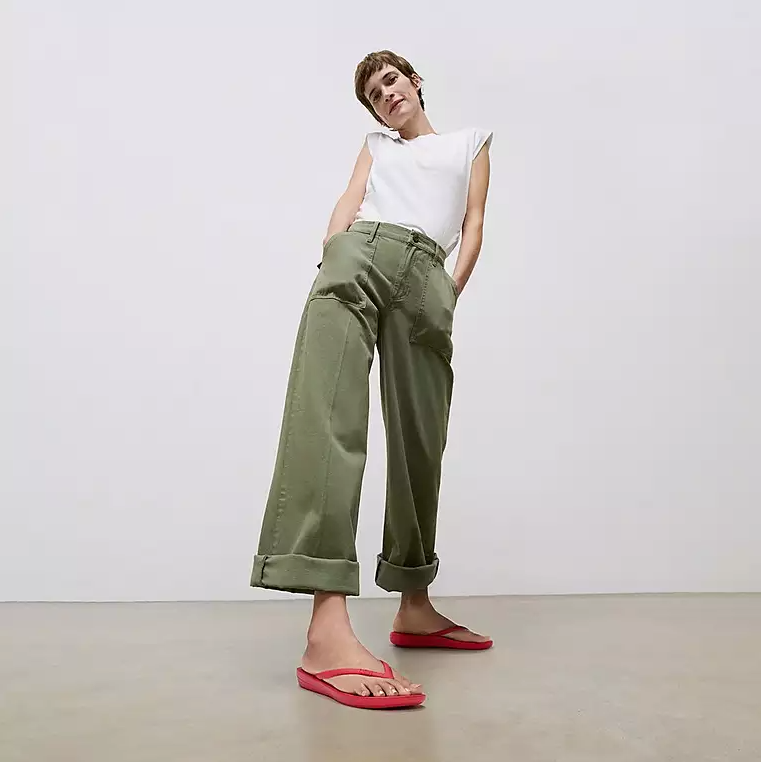 Tongs ergonomiques Fitflop IQushion pour femmes, rouges