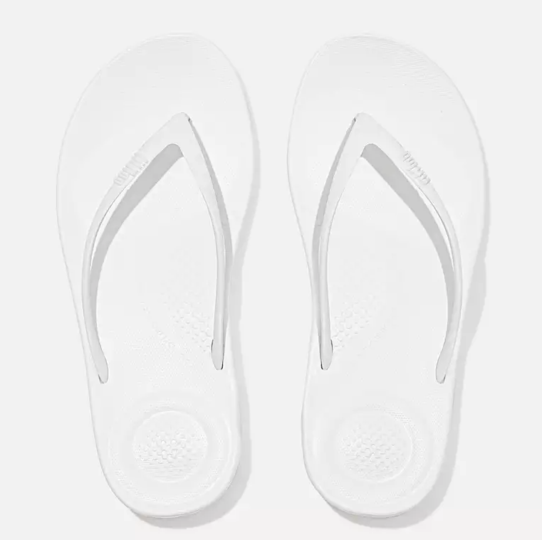 Fitflop Women's IQushion Ergonomic Flip Flop in Urban White