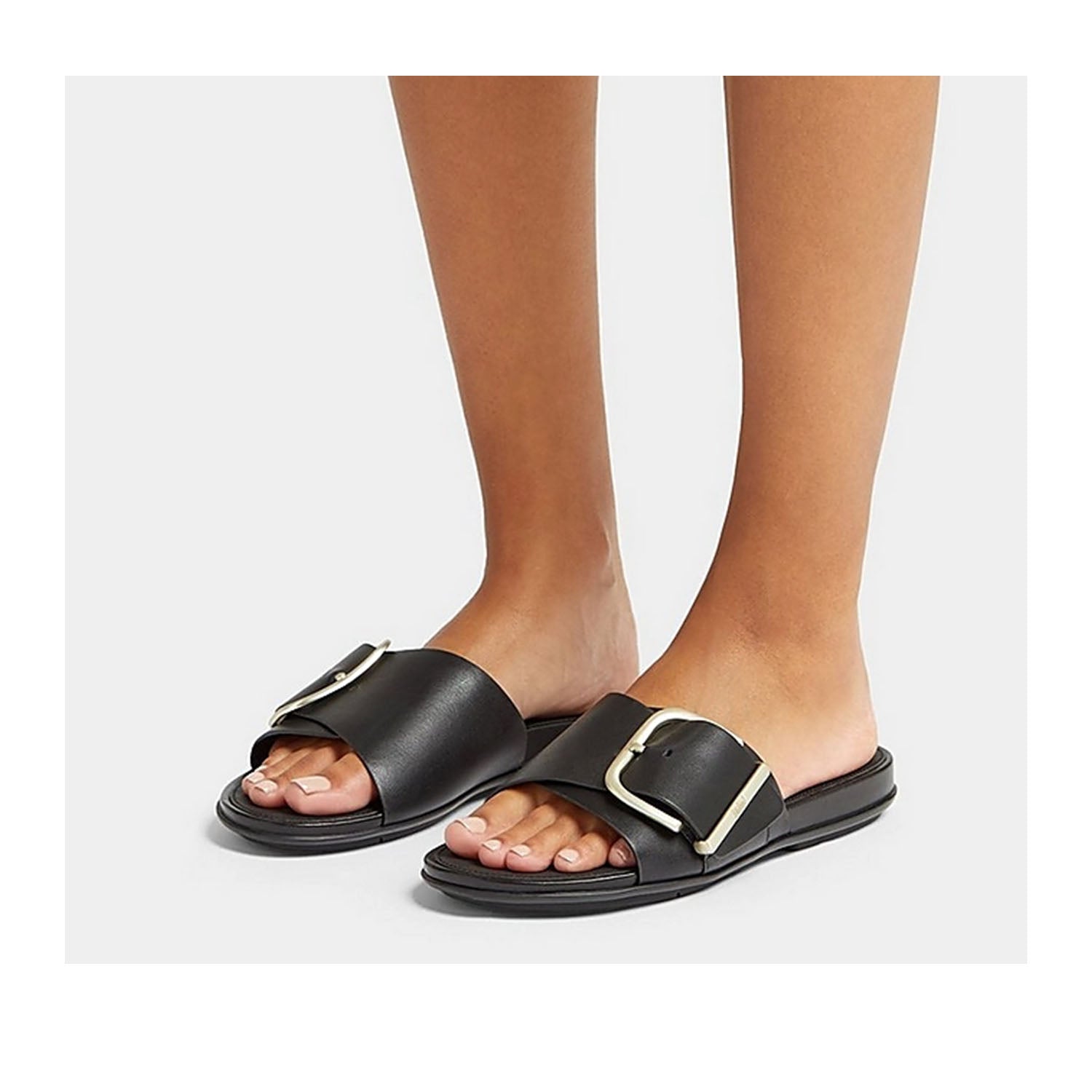 Fitflop Women's Gracie Maxi Buckle Slide in Black