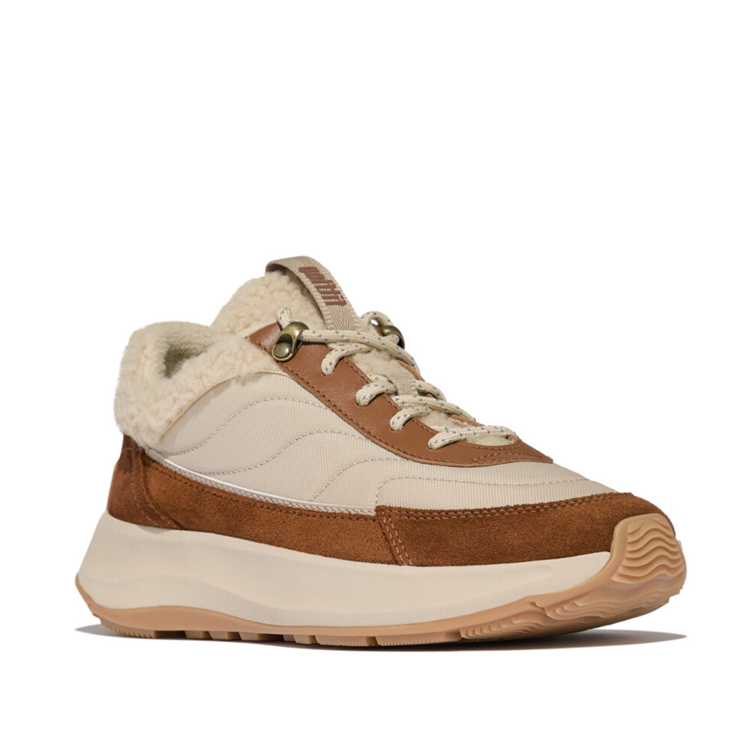Fitflop Women's F-MODE Flow Sneaker in Rich Tan/Iced Coffee Mix