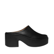 Fitflop Women's PLATFFORMS Leather Heeled Mules in All Black
