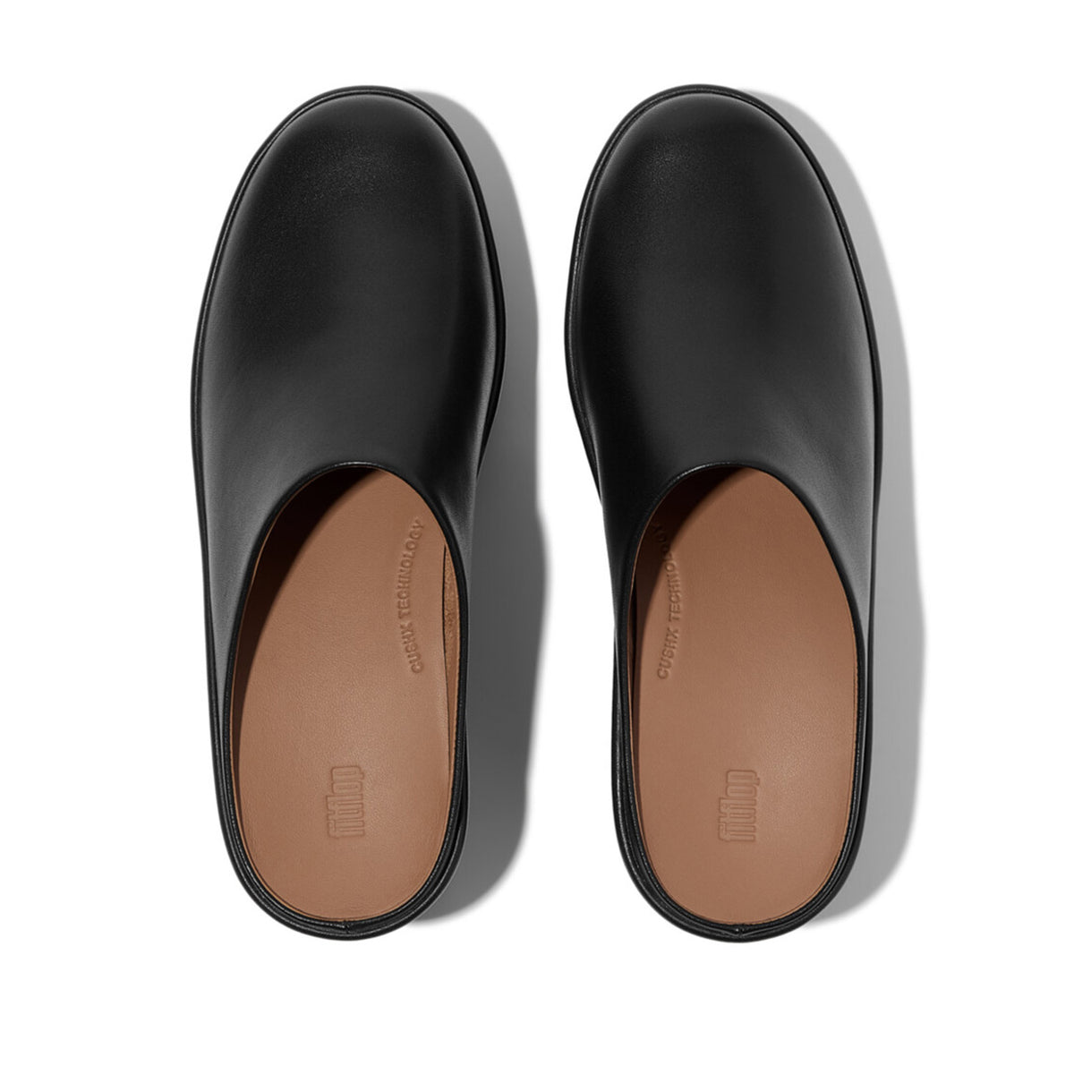 Fitflop Women's PLATFFORMS Leather Heeled Mules in All Black