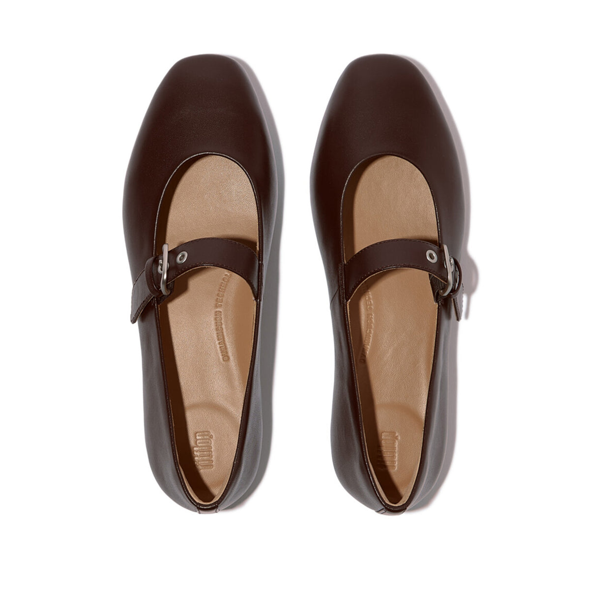 Fitflop Women's DELICATO Leather Mary Janes in Hot Chocolate