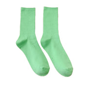 Chaussettes FLOOF Basic Crew pour femmes, couleur vert clair