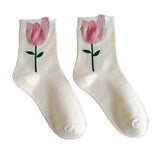 FLOOF Women's Bloom Sock in Cream Tulip