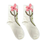 FLOOF Bloom Sock in White/Pink Daisy