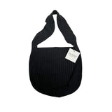 FLOOF Knit Shoulder Bag in Black