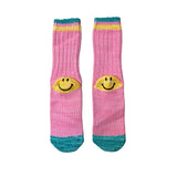 FLOOF Women's Retro Smile Sock in Cotton Candy