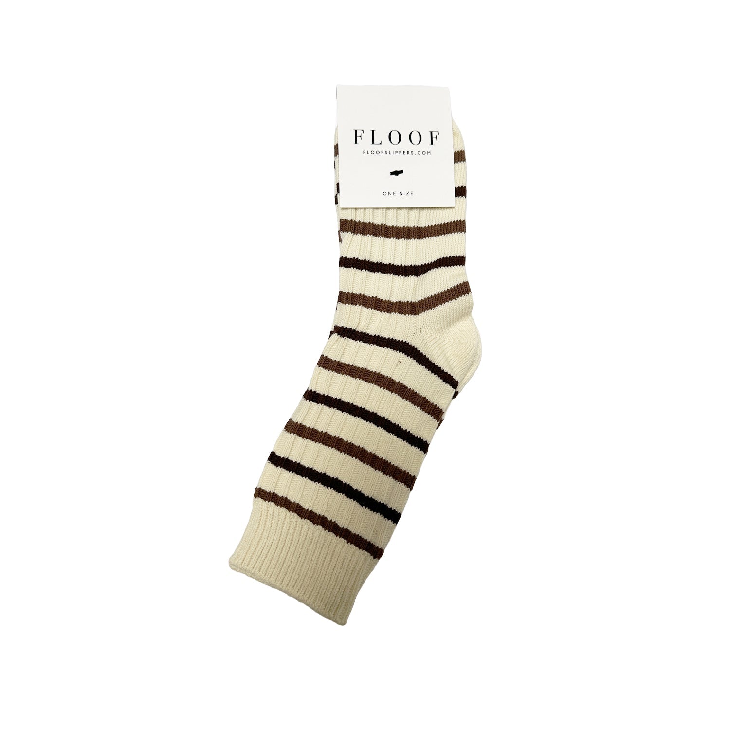 Chaussettes FLOOF Retro Stripe marron 2