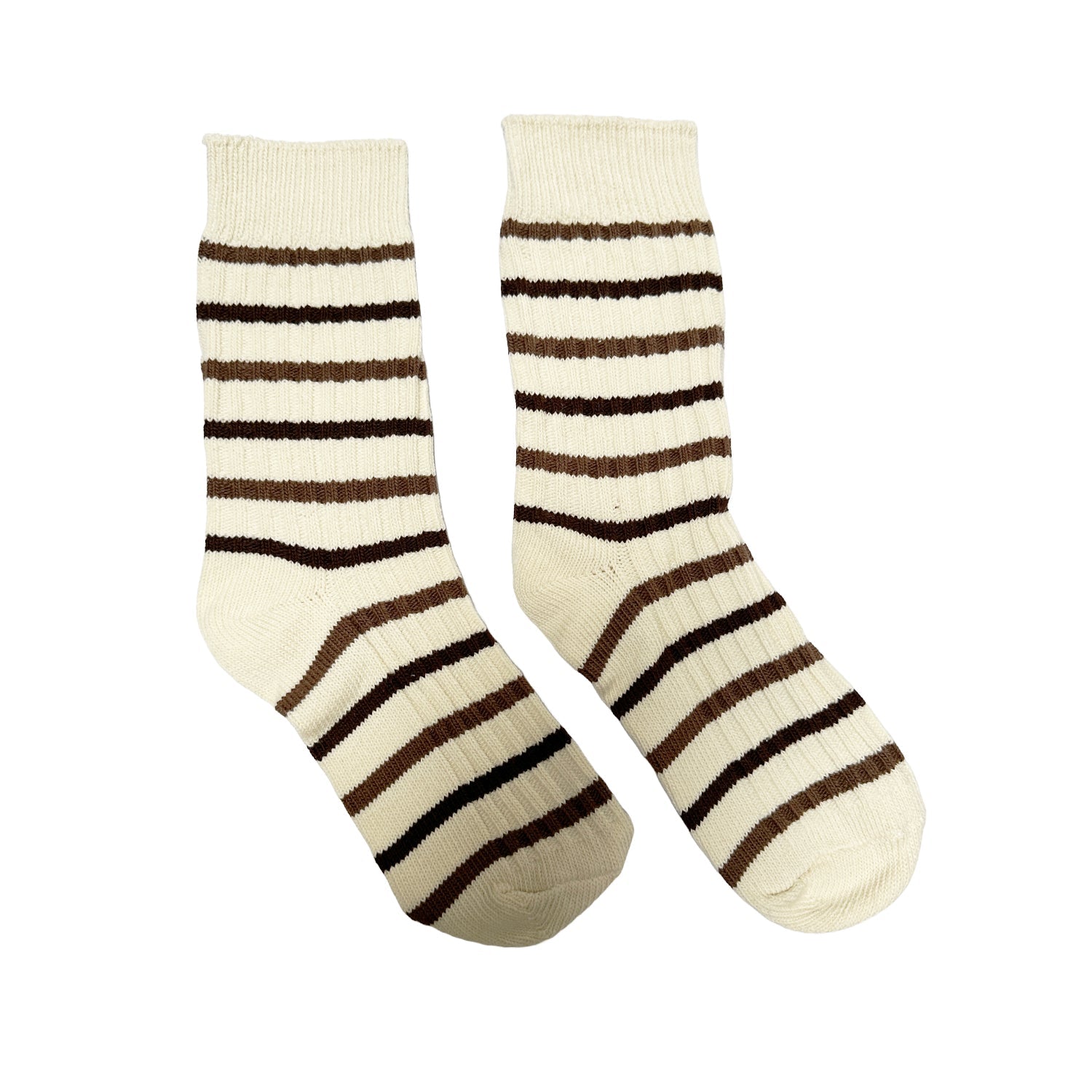 Chaussettes FLOOF Retro Stripe marron 2