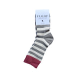 FLOOF Retro Stripe Sock in Grey 1